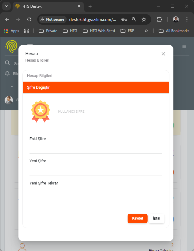 HTGDestek_ChangePassword